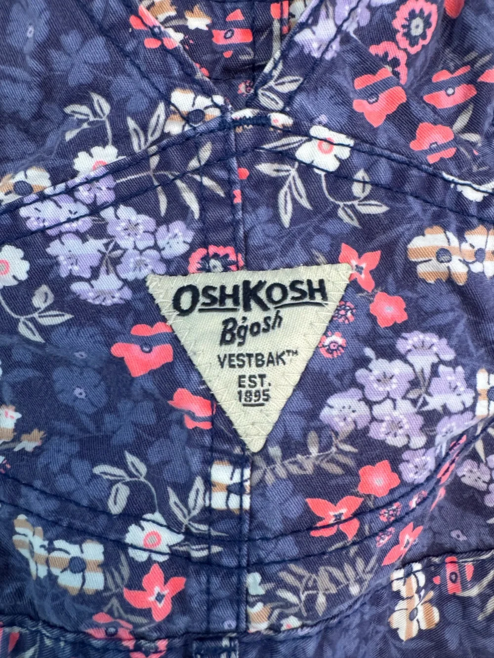 OshKosh B'gosh Floral V Back Overalls